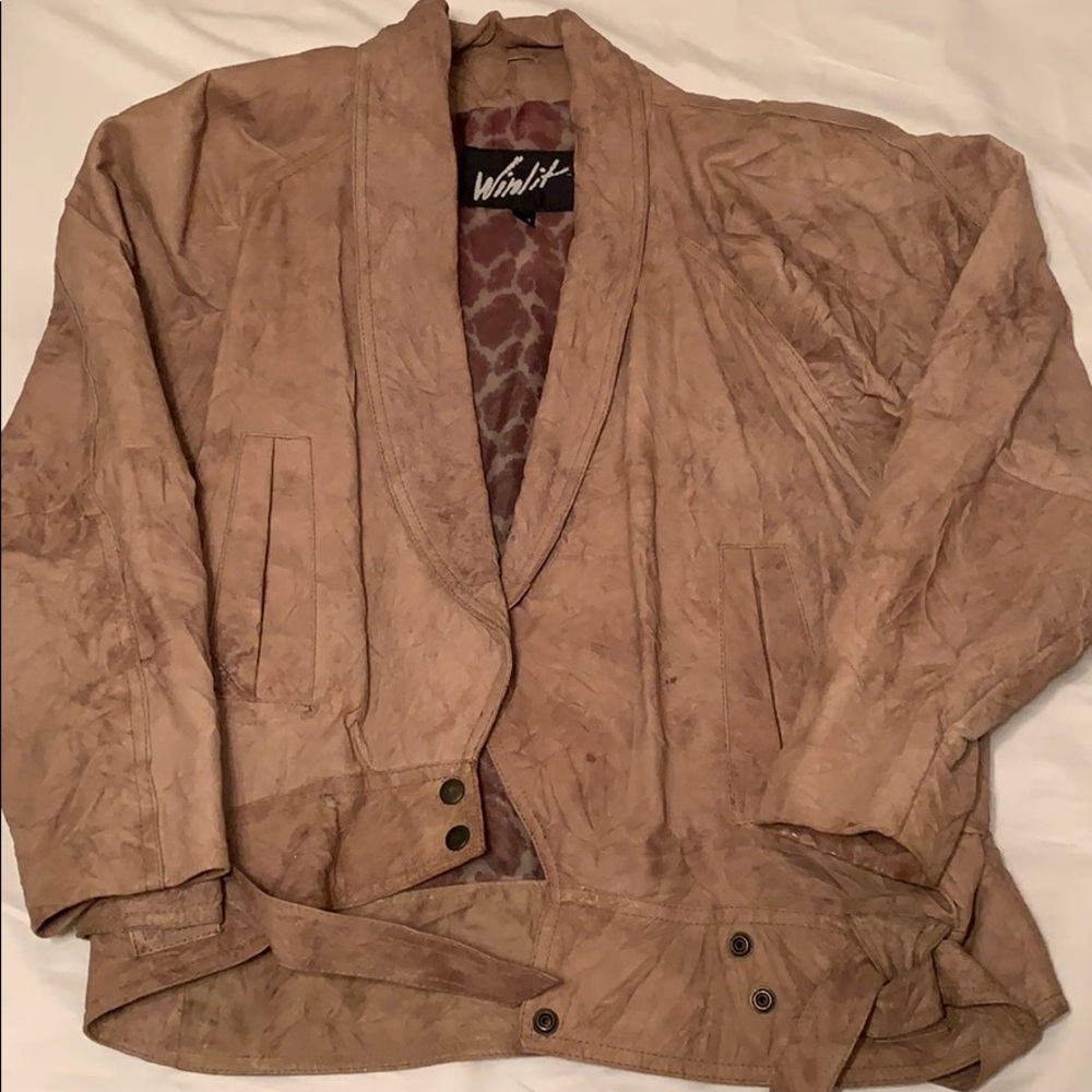 100% genuine leather vintage jacket